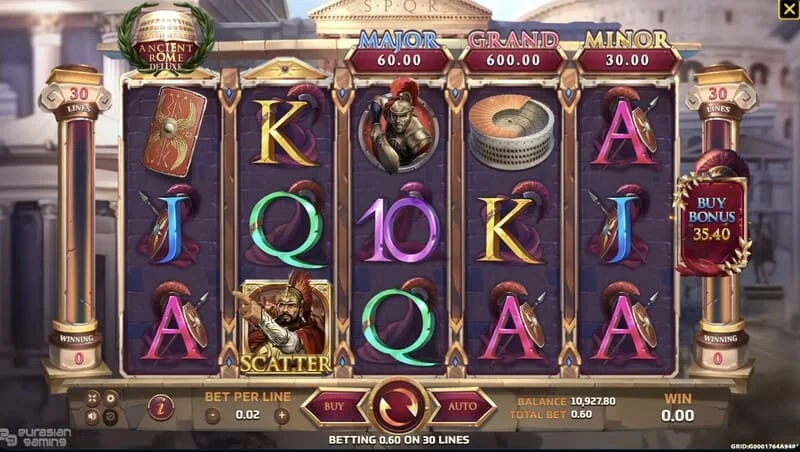 Ancient Rome Deluxe AI – Scatter und Freispiele